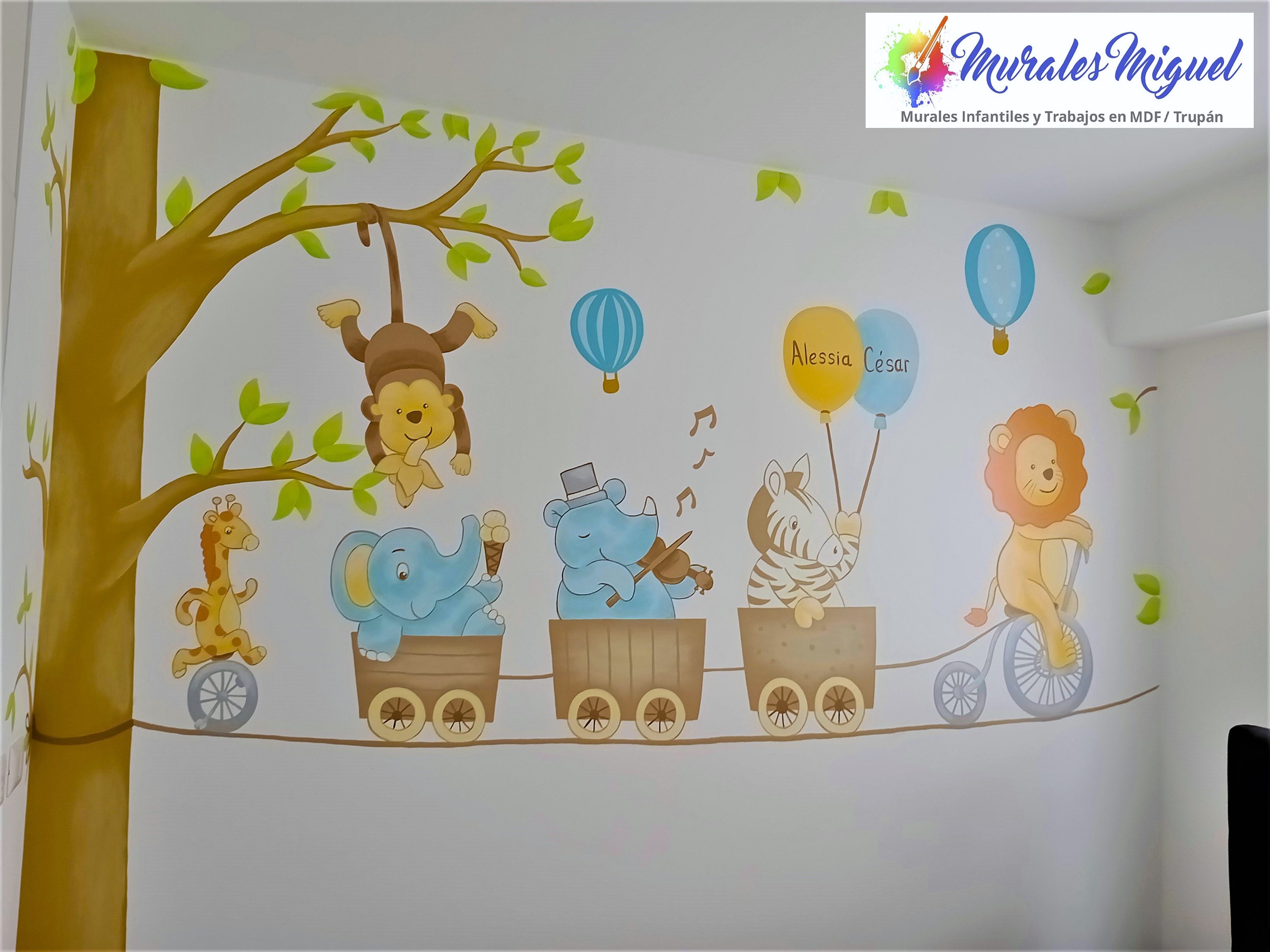 Murales infantiles pintados en habitaciones de niños